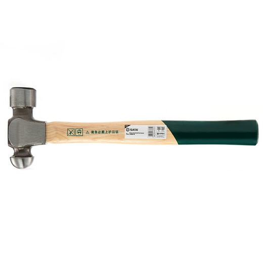 SATA tools fiberglass handle round peen hammer hand hammer iron hammer woodworking 92313 (wooden handle round peen hammer 1.5 pounds)