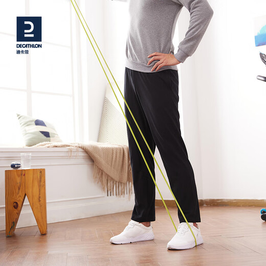 Decathlon (DECATHLON) sports pants men's autumn straight pants loose casual trousers knitted pants sweatpants men's pants GYPMW classic black (straight pants) XL