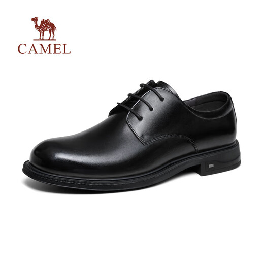 Camel (CAMEL) leather shoes for men 2025 autumn commuting wedding groom gentleman cowhide formal business casual shoes G15S213081 black 42