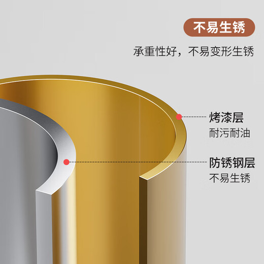 Meridi clothes hanger floor-standing coat rack bedroom multi-functional clothes rack storage rack solid home vertical simple clothes hanger light luxury gold - length 60cm