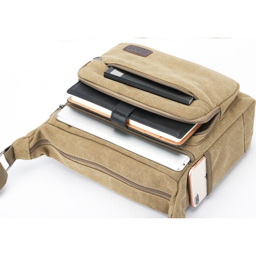 La protection et la plomberie portables et la plomberie et l'électricien de décoration multifonctionnelle trousse d'outils épaissie de toile épaissie pour le sac électricien de résistance sale, très grande, grande toile épaissie 902 kaki