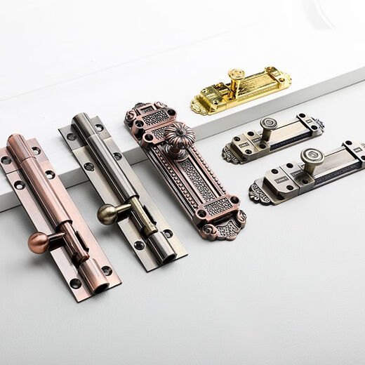 Fest verdickte helle Latch-Antike Red Bronze Anti-Diebstahl-Latch-Holztür-Baugruppe Fenster Latch Bronze Latch 9203 Gold-5 Zoll