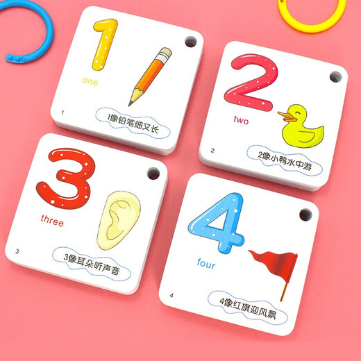 东之天地幼儿园0到100数字卡片幼小衔接一年级儿童早教启蒙认数识数玩具 0-100数字卡 108张