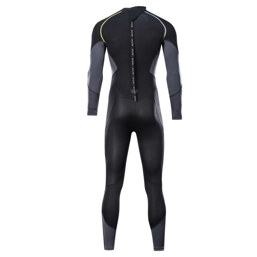 ZCCO1.5MM men's diving suit split long sleeve snorkeling trousers suit warm 3MM cold lock warm winter swimming men's swimsuit men's black and gray [3MM thickened long sleeves one-piece] XXL [175-185CM weight 155-180Jin [Jin equals 0.5 kg]