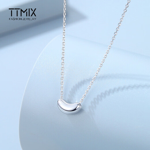 TTMIX simple platinum necklace platinum pt950 necklace chain platinum pendant platinum pendant acacia bean for girlfriend 4.5-4.7g