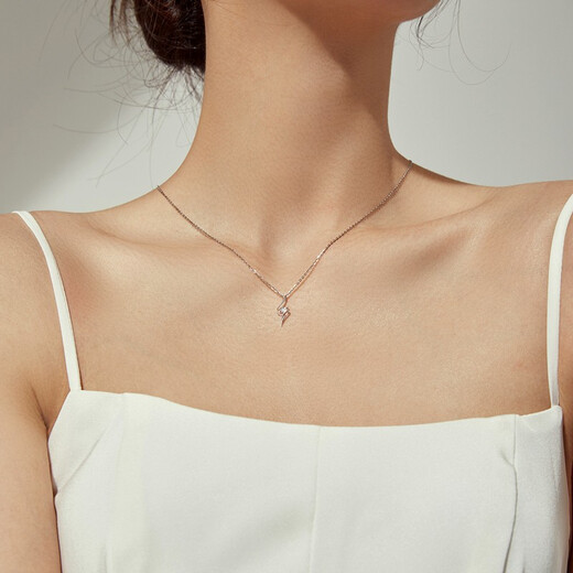 Saturday Fortune (ZLF) pendant for women 18K gold single diamond diamond necklace women's light luxury and fresh gift for girlfriend holiday gift pendant (chain not included)