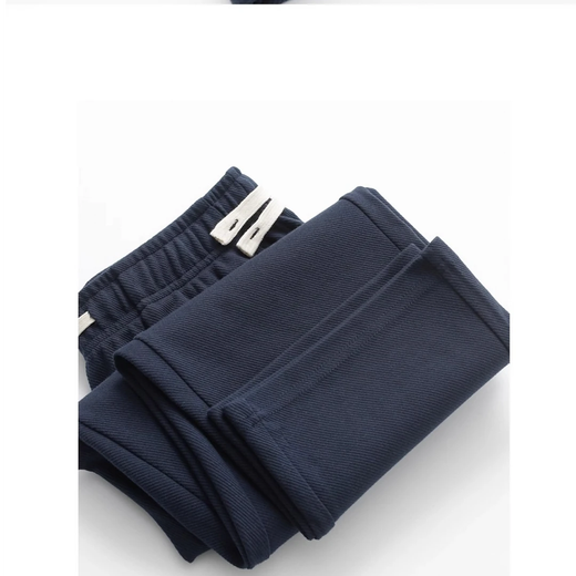 Kazuki Kuraishi Kuraishi Kazuki Schwer versteckter Twill gerade Casual Hosen Herren vier Jahreszeiten All-Match Sporthosen Loose Drueoping Sleeve Hosen Marine Blue L.