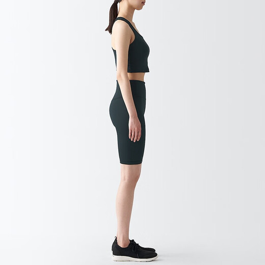 MUJI Walker Women's Easy-Drying Half-Length Leg Pants BIG04A3S Leggings Black S