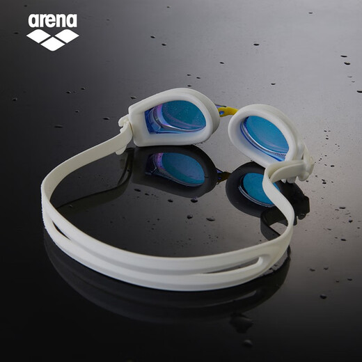 Arena Anti-fog Pioneer Coated/Uncoated Myopia Swimming Goggles Swimming Goggles Non-fogging Professional Swimming Goggles Unisex White Blue/Coated Model (730XM-BLRU) 400 Degrees