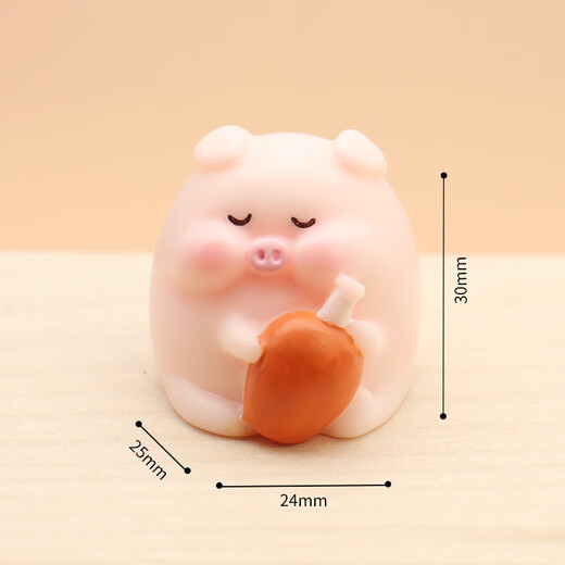 Pig Resin Small Ornaments Cartoon Migro Micro Landscape Simulation Pig Home Mini Arat d'artisanat Décoration Melon Pig Melon