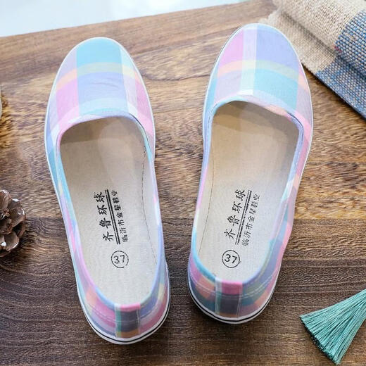 Alte Peking-Stoffschuhe Frauenschuhe für den Frühling Neue vielseitige, rutschfeste Sohle lässige, atmungsaktive Leinwand Single-Schuhe Rindfleisch Sehnen Sohle 902 Pulver (Schuhgröße ist zu groß) 39
