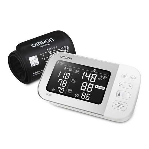 Omron (Omron) Keshiyin -Methode Elektronischer Blutdruckmesser Original importierter Haushalt Blutdruckmessung Instrument Original importiert 丨 J753 + Power + Storage Bag