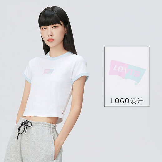 
Levi's [Same Model in Shopping Mall] Levi's Fashion Women's Short Sleeve A3523-0038 White A3523-0038 S