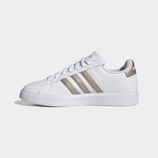 阿迪达斯 （adidas）板鞋女鞋2025夏季新款皮质小白鞋复古运动鞋舒适时尚低帮休闲鞋 GW9215白色金属色 38