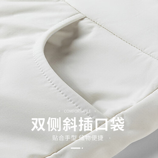 Flying in the Snow Down Pants Women's Autumn and Winter Warm High Waist Slightly Elastic Straight Pants Black M(165)