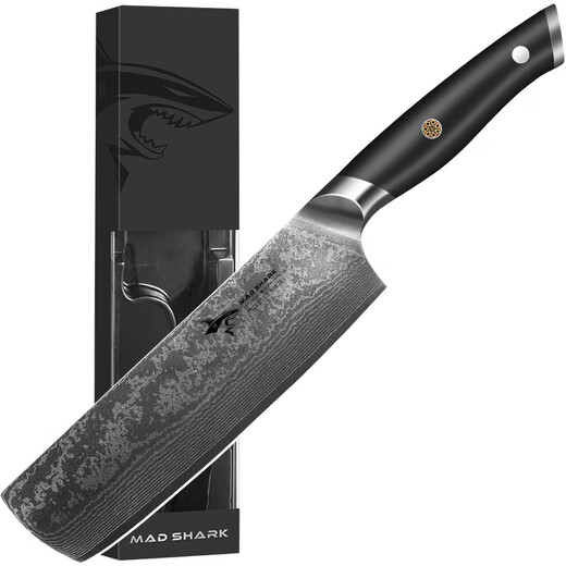 MAD SHARK德国进口女士大马士革菜刀家用切菜切肉片刀具厨师专用小菜刀