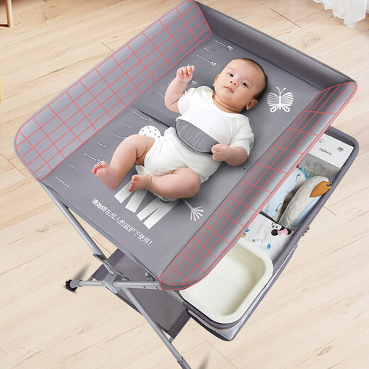 LUKE LULU Diaper Table, Baby Care Table, Foldable Multi-Functional Changing Bed, Baby Bath, Portable Stroking Table, Top Favorite Model - Mint Green