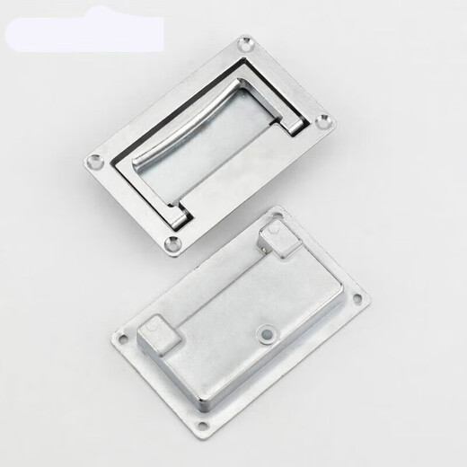 LS003折叠面板拉手机箱柜工业拉手LS125工具箱703暗提手LS702把手 LS7022小号锌合金砂白拉手
