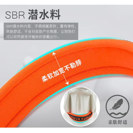 TRUELOVE Dog Collar Dog Collar Puppy Reflective Collar Large Dog Collar Collar Anti-Strangle Soft Comfortable Medium Size Yuemei Red S