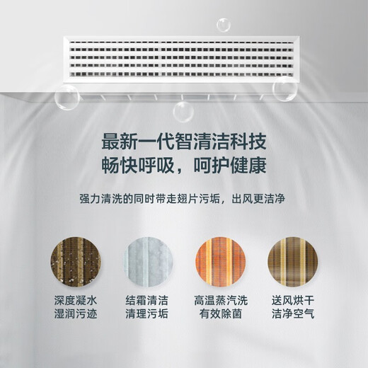 Midea Starlight multi-split central air conditioner, one to five, four to three, one to more, super first-class energy efficiency MDS full DC frequency conversion, intelligent cleaning, pure copper tube (supports Hongmeng Zhilian) Starlight 6 horses, one to five, four rooms and one living room 120, first-class energy efficiency