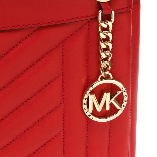 Michael Kors Mike Coles MK Frauenbeutel Schaffell -Kette Einzelschulter -Tasche 30H9GUSL2T 683 rot
