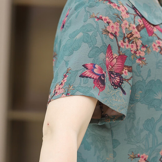Eine Zhenxue-Kleidung mittleren und älteren Frauen, Mütterkleidung, Geschenke, Kurzärmel-Hemden, ältere Frauenkleidung, atmungsaktive Frauenhemden, Lyfs983 Roter zweiteiler Anzug 4xl, empfehlen 140-155 Jin [Jin gleich 0,5 kg]