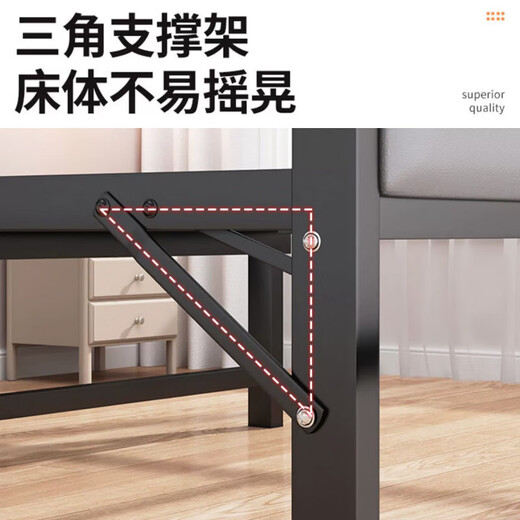 Haixifang (keine Installation) Klappbett Einbett Büro Mittagessen Mittagessen Haushalt Einfaches Bett Begleites Bett Hartes Board HC01 verbessert weiche Beutel Doppelbett-1,0 Meter breit doppelt faltet