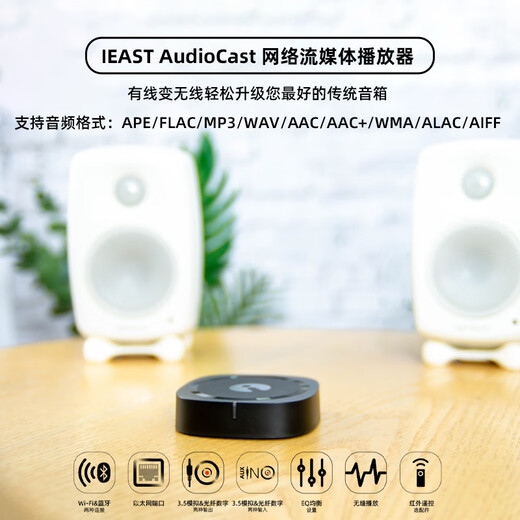 JiANZU M50 Bluetooth Receiver Fever Lustloser Audioadapter für den Lautsprecherverstärker Computer WiFi Network Airplay Audio Streaming Media Player Schwarz