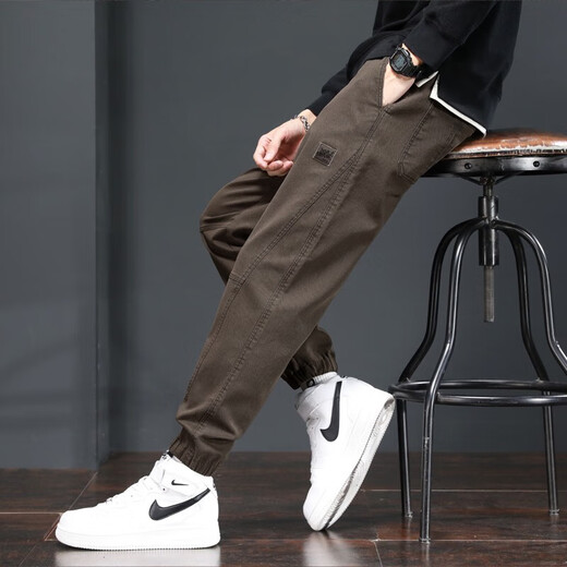 Charluoel Pantalon décontracté Pantalon de style Spring and Automne Pantalons masculins Pantalon Harem Pantalon Sports Pantalon Men de Nine Point Men's Tide Long Pantal