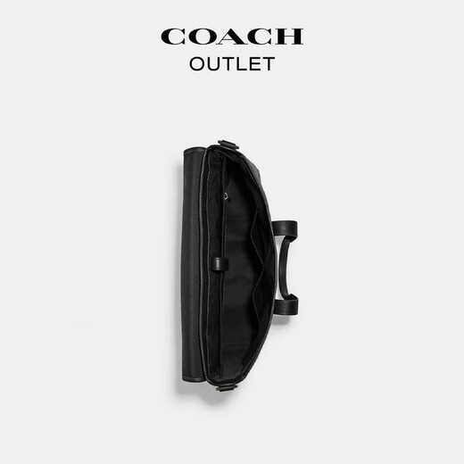 COACH Exclusive Direct Drop Outlet Men's Bag SULLIVAN Document Briefcase Computer Shoulder Bag Business Black