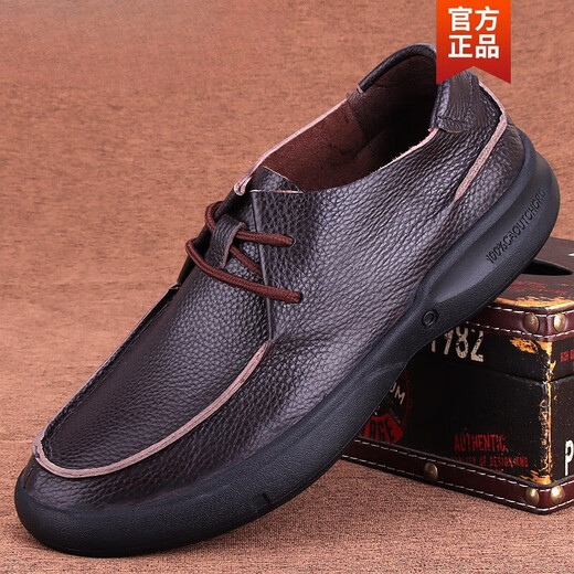 Katile Crocodile Fashion Brand Осуренная кожаная кожаная обувь кожаная кожаная обувь однослойная ковтика мягкая подошва бизнес -повседневную кожаная кожаная кожи черная 9912 40