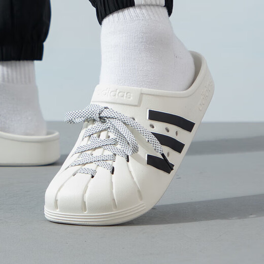 
Adidas official ship store casual shoes men's shoes 2025 autumn new sports shoes outdoor breathable hole shoes beach slippers JH9849 white 42