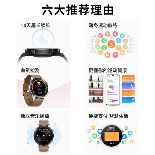 荣耀手表GS 3i运动智能电话手表2穿戴蓝牙通话独立音乐播放14天长续航男女士成人电话NFC 亚麻棕 【赠银色金刚表带+加湿器+充电头+膜】