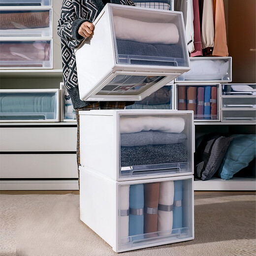 Xinmao Keramik Chuanghui Aufbewahrungsbox Schublade Aufbewahrungsbox Kleiderschrank Kleidung Kleidung Organizer Kleidung Aufbewahrungsbox Haushalte Plastiklagerbox F3523 [Deep 47*Breite 35*High 23cm] Hochkostenleistung [zwei Pakete]