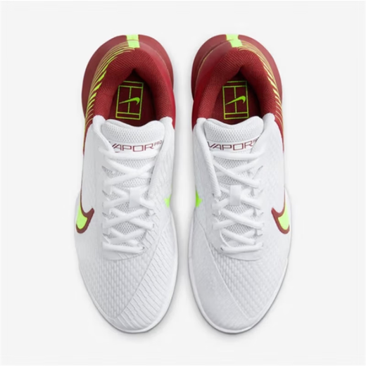 耐克（NIKE）男鞋春季新款Zoom气垫减震羽毛球鞋运动鞋休闲鞋网球鞋 DR6191-104白/萤黄 41