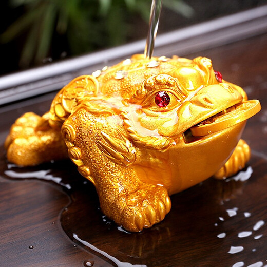 HEACOOA Color Changing Golden Toad Tea Pet Decoration High-end Gift Box Optional Tea Ceremony Tea Table Tea Set Lucky Golden Tea Pet Safe Packaging Medium Golden Toad