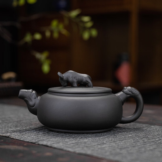 Yu Xi original ore cinnabar mud and purple sand master Xishi Fengming teapot with bird calls semi-handmade teapot small rotating large capacity household Lai Lihuang follows the purple mud all the way to make a fortune purple sand pot 430ml original ore purple sand