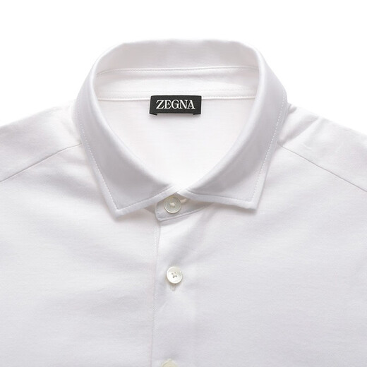 [Second-hand 99 new] Unused luxury men's clothing Jenia men's cotton thin short-sleeved POLO shirt UB350A5 B723 N00 White 54