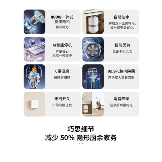 Honeywell kitchen waste disposer kitchen food waste shredder newly upgraded H8PROMAX series H8 Pro