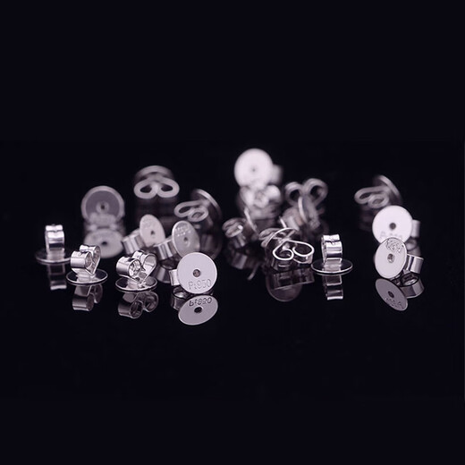 Fat Donglai's same platinum pt950 earrings, ear plugs, silver anti-falling gold ear caps, ear buckles, anti-slip fixed plug earrings, large size PT950 6.5mm pair