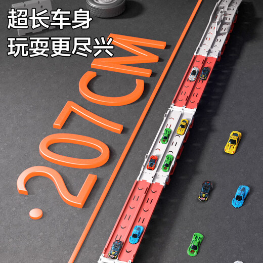 Wild Rider children's toy car trailer boy car ejection track transporter deformation truck 1-3-6 years old birthday gift