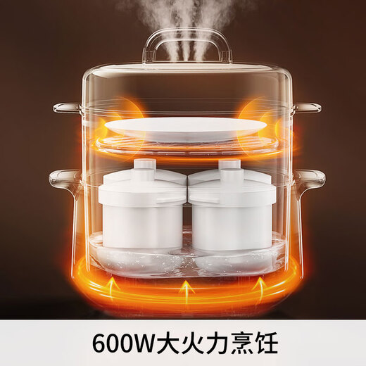 Joyoung electric stew pot, electric stew pot, water-proof stew pot, household porridge and soup pot, bird's nest stew pot, 4.5L white porcelain inner pot, steaming and stewing pot DG25G-GD188