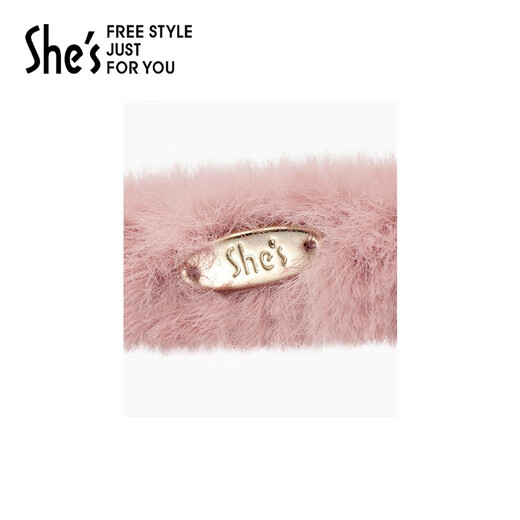 She s Akiko headband imitation fur cute little bear pressed hair headband hairpin hair accessories hairpin birthday gift for girlfriend pink A0