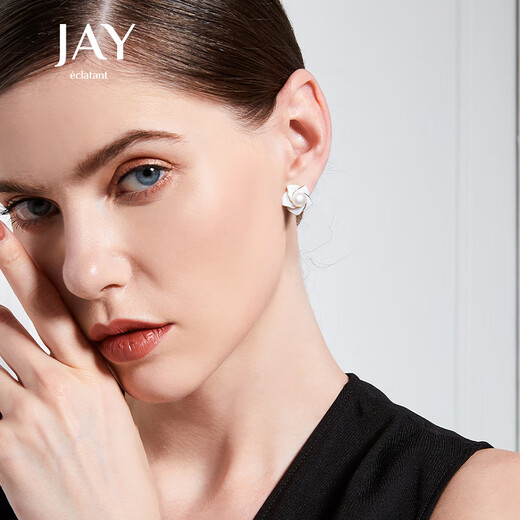 Jay flower earrings for women, niche design earrings, light luxury fashion earrings, birthday gifts for girlfriends and besties