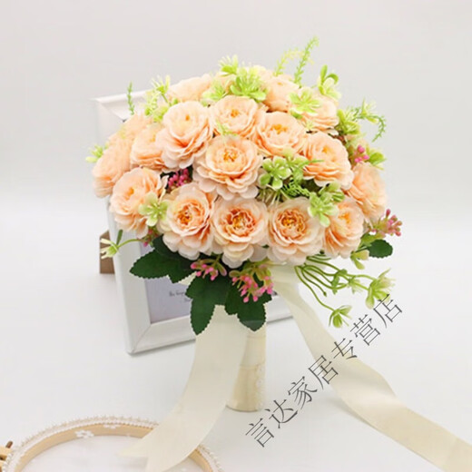 Clcey New Style Forest Camellia Knospe simulierte weiße Rose Hochzeit Fotografie Fotografie Braut Braut Hochzeit Engagement Halten Blumen Zeit und Raumliebhaber