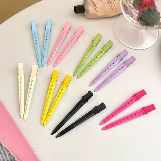 Meng Keduo hair root fluffy hairpin makeup styling positioning clip lazy seamless hair accessories side bangs duckbill clip hairpin clip B0271# Pink
