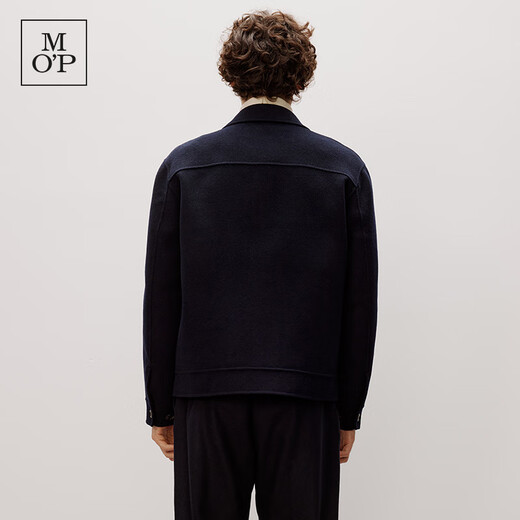 Marc O'Polo/MOP【商场同款】冬季新款绵羊毛翻领毛呢夹克外套男 藏青色898 XL 185