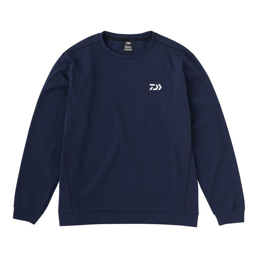 DAIWA autumn and winter DE-9223 cold-proof hooded long-sleeved shirt warm round neck pullover top autumn and winter fishing clothing DE-9323 round neck style-black M