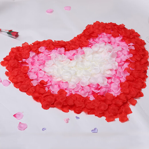 Siyu Simulated Rose Petals Wedding Bed Wedding Room Decoration Hand-Thrown Flowers Creative Valentine's Day for Men's Wedding Purple Petals 100 Pieces No Specifications