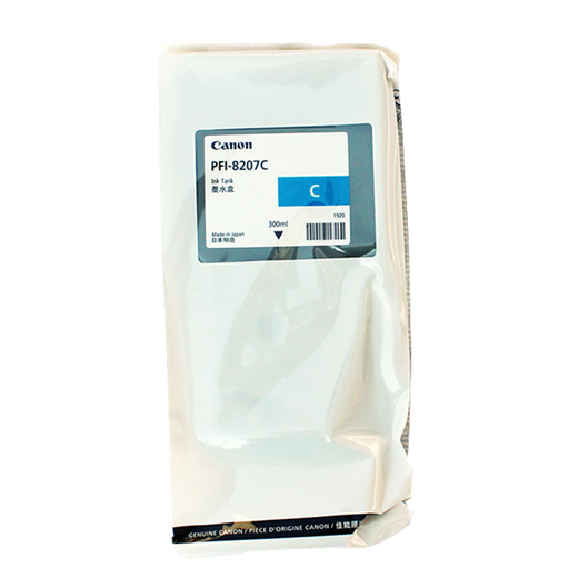 佳能原装PFI-8107/8207墨盒 IPF671 771 681 781 786绘图仪 PFI-8207C青色 300ml
